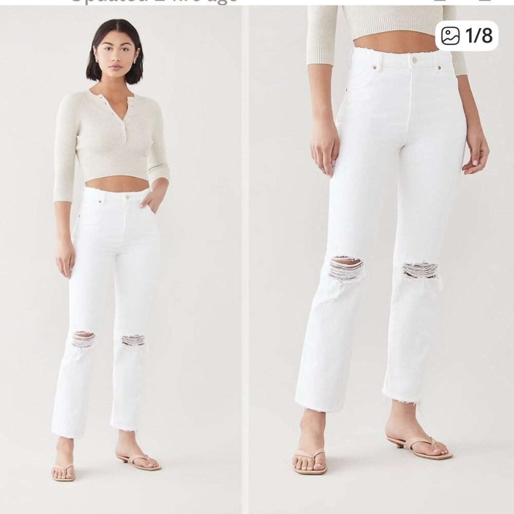 Rolla’s Women’s Original Straight High Rise Jeans Layla White Size 28 Denim Pant